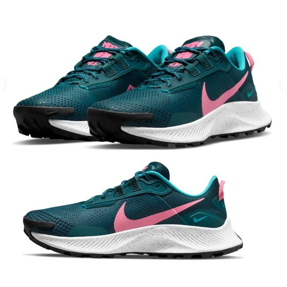 Nike Shoes - NEW Nike Pegasus Trail 3 Gore-Tex Sneakers Dark Teal Green/Pink Glow Size 6.5